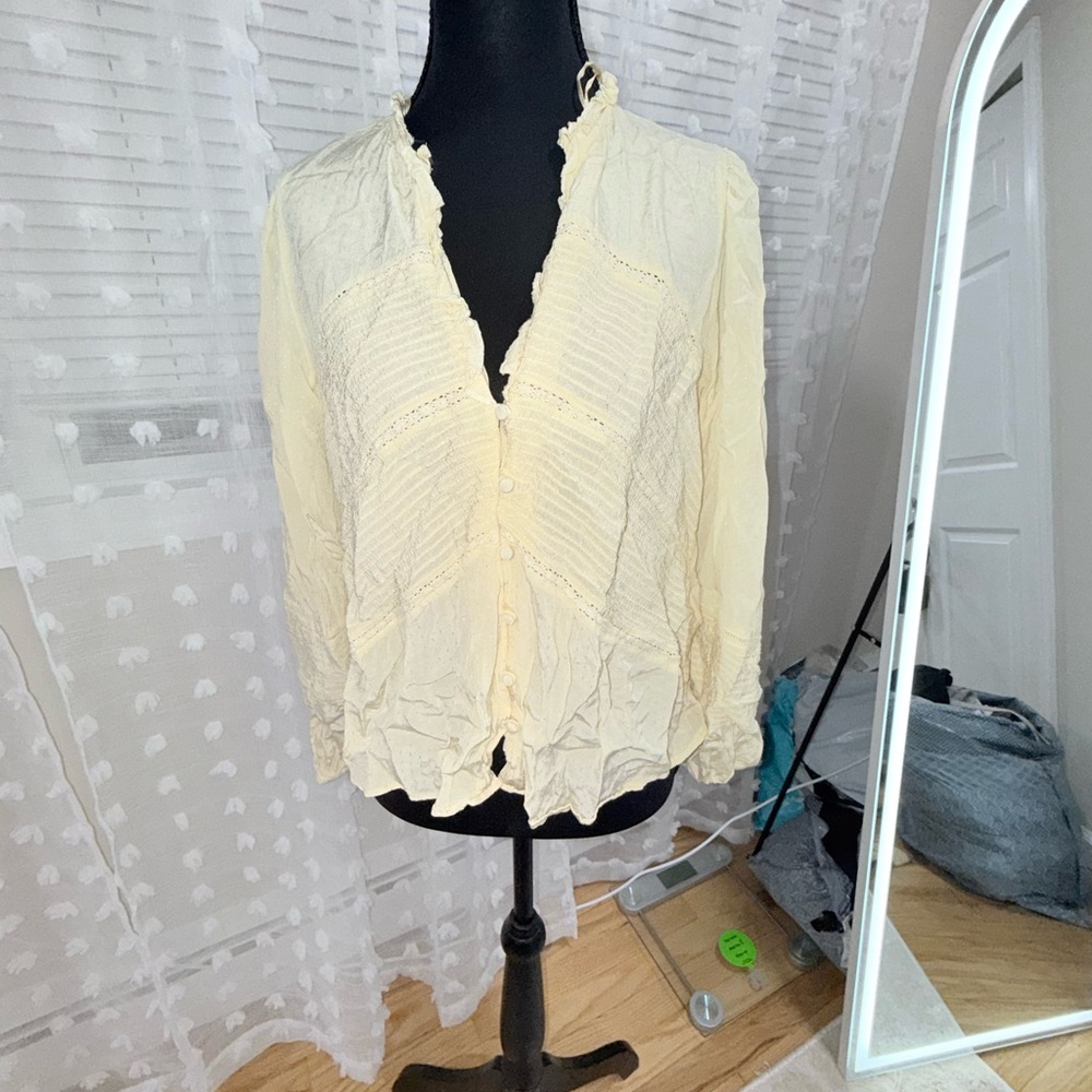 Elegant yellow zara Women long sleeve medium